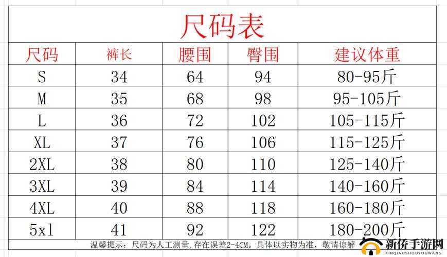 国产尺码和欧洲尺码表 2024：最新对比指南