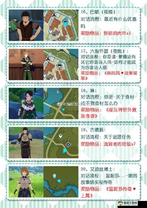 原神群玉阁NPC隐藏对话与奖励览