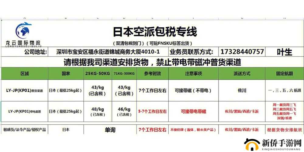 欧洲码与日本码专线：专属物流通道