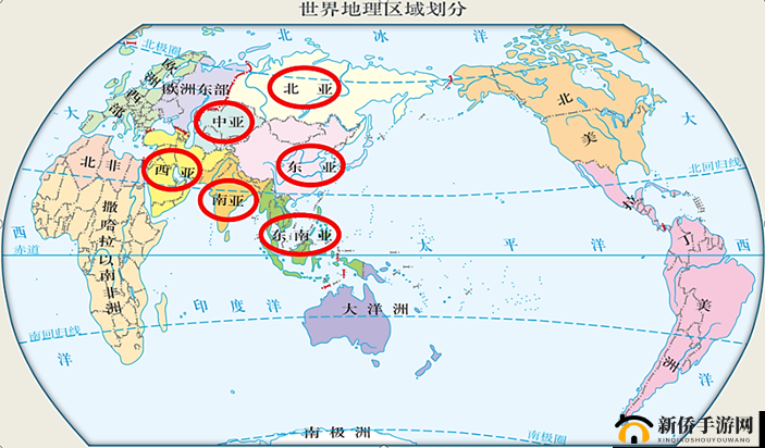 亚洲一线产区与二线产区分布图示