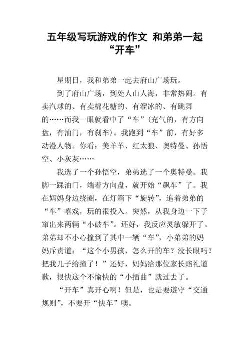 两个男孩子开车细写：他们在公路上的独特驾驶经历