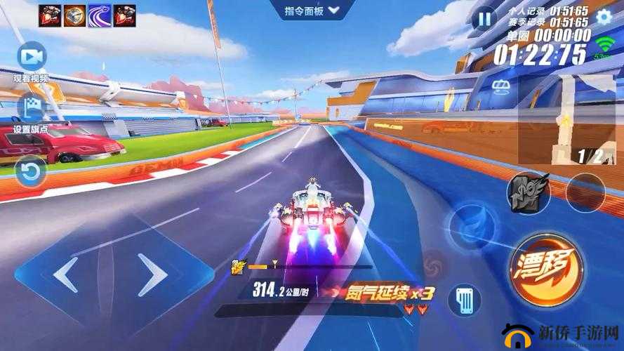 QQ飞车手游深度解析，揭秘停滞漂移技巧中侧身漂移的精髓与奥秘