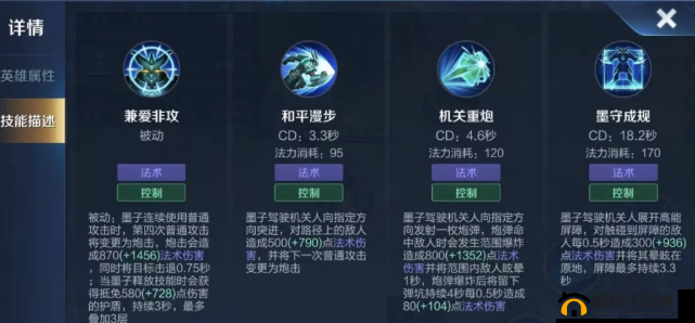 王者荣耀不常登场英雄墨子，全面技能分析与实战攻略解析