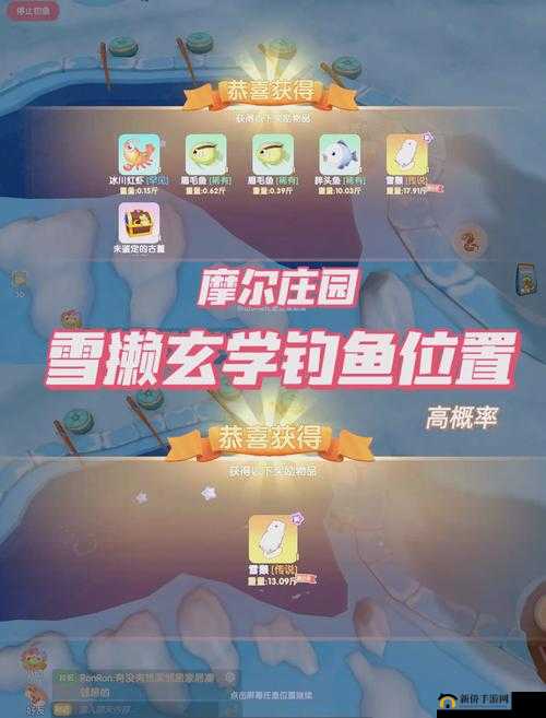 摩尔庄园雪獭钓鱼位置及时间攻略，摩尔拉雅雪山鱼池详解