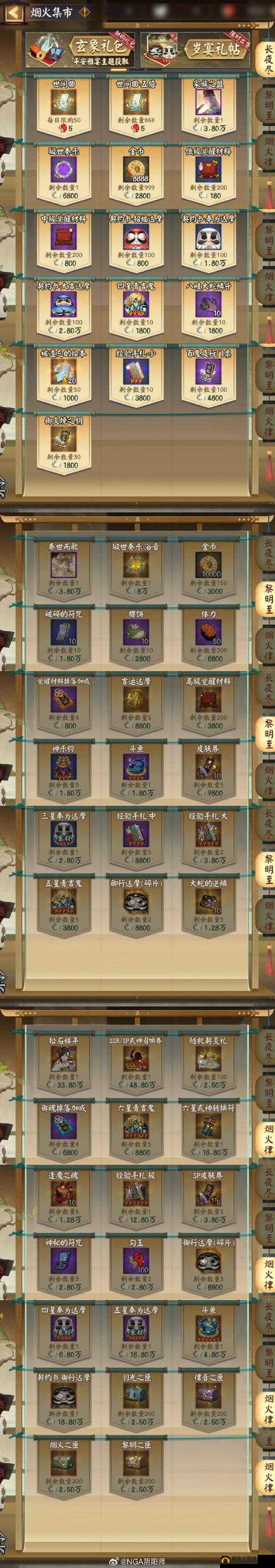 阴阳师鬼王之宴商店奖励全揭秘，平安市井兑换物品究竟有哪些惊喜？